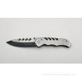 Aluminum handle tactical folding knife with stainless steel blade and clap